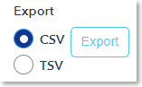 Export to CSV/TSV button