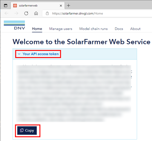 SolarFarmer Web Service