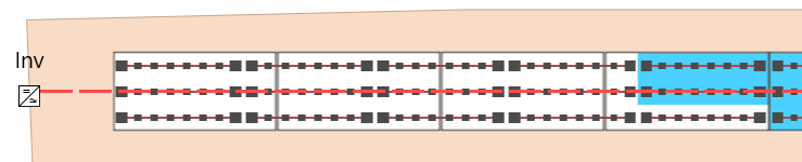 Strings on first inverter