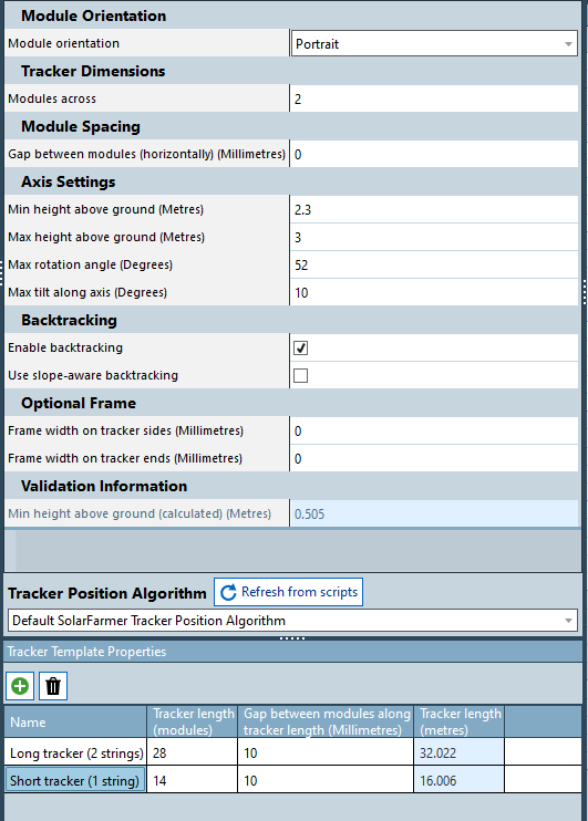 set tracker properties