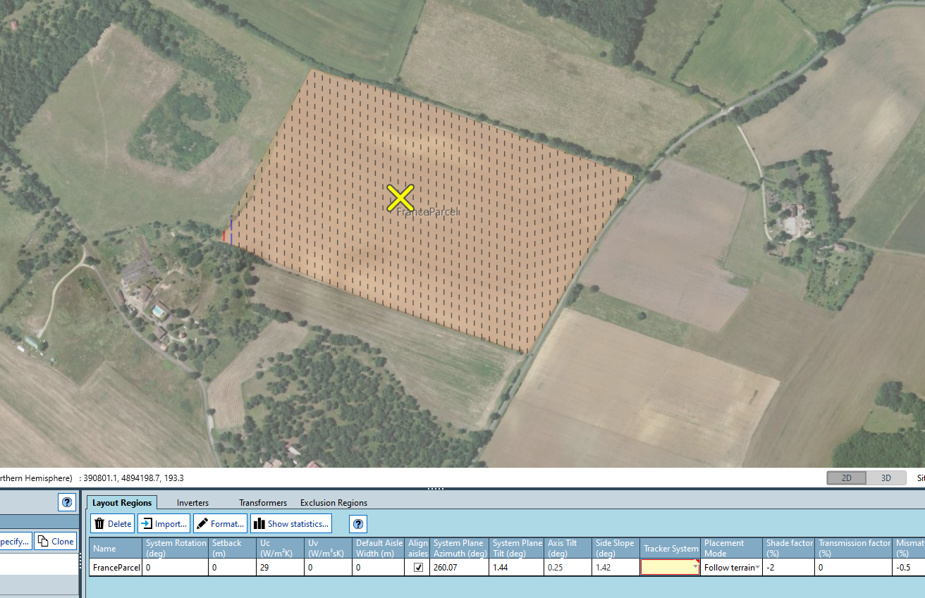 imported layout region