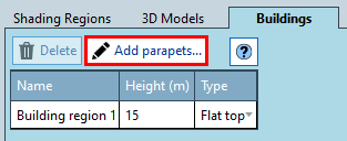 Add Parapets Button