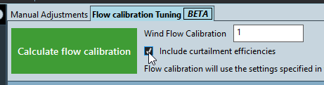 Wind Flow Calibration Tuning With Curtailments
